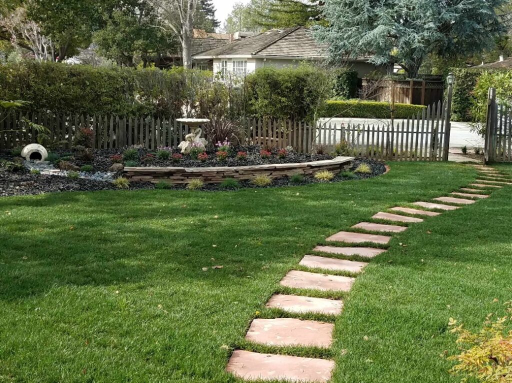 Professional landscape design San Jose - custom outdoor space San Jose landscape design featuring drought-tolerant plants Custom landscape design installation in San Jose backyard